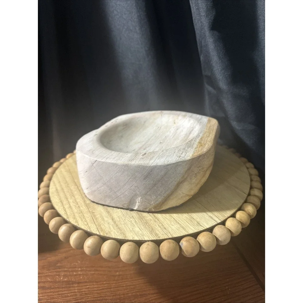 Petrified Wood Bowl Rustic Decor 8.5lbs  Amazing Statement Dish